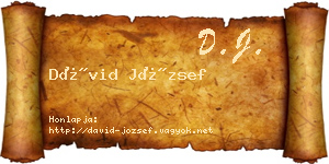 Dávid József névjegykártya