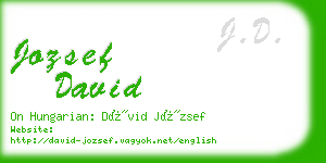 jozsef david business card